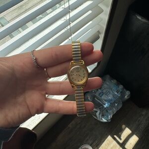 Gold Analog Watch
